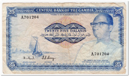 Delcampe - GAMBIA,25 DALASIS,1972-83,P.7b,CIRCULATED - Gambia