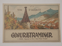 Delcampe - ETIQUETTE DE VIN / GEWURZTRAMINER - Vin D'Alsace - J. Pierre, Négociant En Vins à Raon-l'Étape (Vosges) - Gewurztraminer