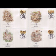 Delcampe - INDIA 1999 - FDCs - 1765-8 WWF-Asiatic Lions - Covers & Documents