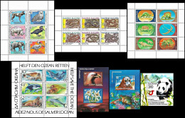 Delcampe - Bulgaria, Fauna Wildlife - Lot Of 4 Minisheets And 3 Blocks MNH - Collections, Lots & Series
