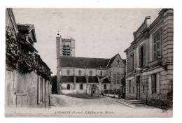 Delcampe - 89 APPOIGNY L'Eglise Et La Mairie N° 4 - Edit Toulot 1919 - Treille - Animée - Appoigny