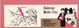 Delcampe - 2  Cartes  De Visite  Publicitaires  Auberge Belle - Vue  Alsace  Wentzwiller  & Restaurant  Kuntz  Paris - Visitenkarten