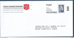 Delcampe - Postréponse PERF Marianne D'Yseult - Fondation De L'Armée Du Salut 60509 Chantilly Cedex N° 440160 - 2018-2023 Marianne L'Engagée