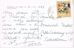 Delcampe - 59845. Postal BALNEARIO Del CARDÓ (Tarragona) 1963. Vista Panoramica Balneario - Covers & Documents