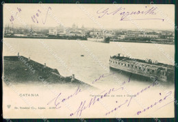 Delcampe - Catania Città Navi MACCHIA Cartolina KVM0415 - Catania