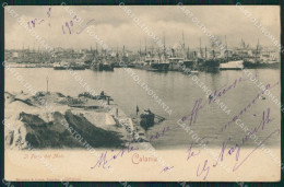 Delcampe - Catania Città Navi MACCHIA Cartolina KVM0414 - Catania