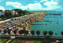 Delcampe - GRADO, GORIZIA, BEACH, UMBRELLA, TENT, PARK, TOWER, FLAGS, VILLA MARCHESINI,  POSTCARD, ITALY - Gorizia