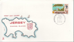 Delcampe - JERSEY  41, Auf Brief Mit Sonderstempel: WORLD STAMP EXHIBITION ESPANA '75  4.APR 1975 - Jersey