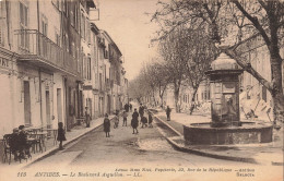Delcampe - FRANCE - Antibes - Boulevard Arguillon - Fontaine - Enfant - Commerce - Animé - Carte Postale Ancienne - Other & Unclassified