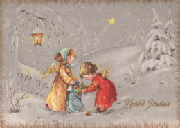 Delcampe - ANGELO Buon Anno Natale Vintage Cartolina CPSM #PAH485.A - Engel