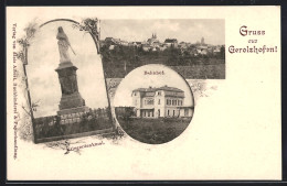 Delcampe - AK Gerolzhofen, Kriegerdenkmal, Bahnhof, Ortsansicht - Gerolzhofen