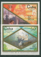 Delcampe - Kuba 1988 Tag Der Briefmarke Telegraf Postkutsche 3181/82 Postfrisch - Unused Stamps