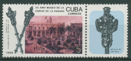 Delcampe - Kuba 1988 Museum Havanna Zeremonienstäbe 3247 Zf Postfrisch - Unused Stamps