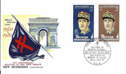 Delcampe - Envellope 1er Jour NOUVELLE HEBRIDES N° ???? - ???? Y & T General DE GAULLE - FDC