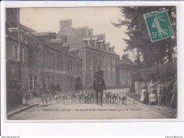 Delcampe - CARROUGES: Au Grand Saint-hubert, Départ Pour La Chasse, Chiens - Très Bon état - Carrouges