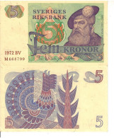 Delcampe - Sweden  5 Kronor 1972    UNC - Suède