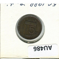 Delcampe - 5 CENTS 1988 NÉERLANDAIS NETHERLANDS Pièce #AU486 - 1980-2001 : Beatrix
