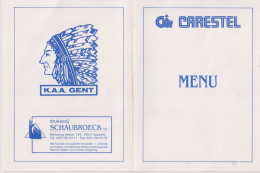 Delcampe - Menu - Tijdens Voetbalmatch AA Gent X Lausanne - 1991 - Menu