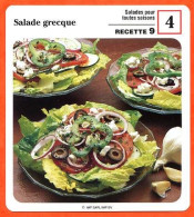 Delcampe - Salade Grecque Salades Fiche Recette Cuisine - Ricette Culinarie