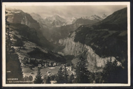 Delcampe - AK Wengen, Wengen & Das Lauterbrunnental Aus Der Vogelschau - Wengen