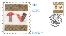 Delcampe - CEF Soie - Festival De Télévision, Oblit 4/2/98 - FDC