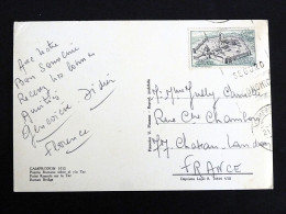 Delcampe - ESPAGNE SPAIN ESPANA AVEC YT 1494 MONASTERE SANTA MARIA DE VERUELA - CAMPRODON PONT ROMAIN SUR LE TER - Covers & Documents