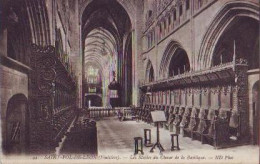 Delcampe - SAINT PÔL DE LEON   P91   CPA 9X14      Les Stalles Du Choeur De La Basilique - Saint-Pol-de-Léon