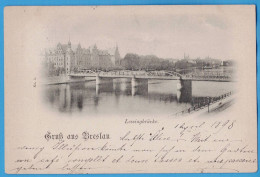 Delcampe - CPA PRECURSEUR POLOGNE - GRUSS AUS BRESLAU - LESSINGBRUCKE - DATEE DE 1898 - Polen