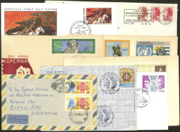 Delcampe - POLAND: POLAND IN THE WORLD: 75 Covers, Cards, Etc. Of Several Countries And Periods, With Postal Marks, Postages Etc. R - Sammlungen