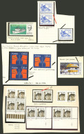 Delcampe - POLAND: VARIETIES: Lot Of Modern Stamps (circa 1978/81) With Varieties, All Mounted On Album Pages Or Fragments Of Pages - Sammlungen