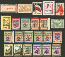 Delcampe - POLAND: Lot With Cinderellas, Local Stamps, Etc., VF General Quality! - Erinnofilia