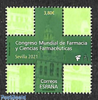 Delcampe - Spain 2020 World Phamacy Congress 1v In Cross Form + 4 Cornertabs (picture On Cornertabs May Vary), Mint NH, Health - .. - Unused Stamps