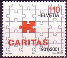 Delcampe - Schweiz Mi.Nr. 1748 100 Jahre Caritas Schweiz, Caritas Als Puzzleteil (110) - Altri & Non Classificati