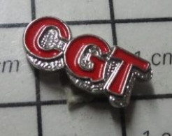 Delcampe - 313i Pin's Pins / Beau Et Rare / ASSOCIATIONS / SYNDICAT COMMUNISTE CGT Logo Années 90 Bilan Globalement Positif ? - Associations