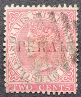 Delcampe - Maleisie Perak Q.Victoria Yv.nr.4b Type 2 Overprint - Perak