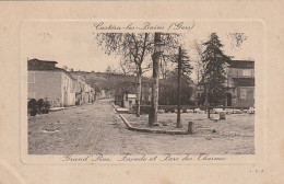 Delcampe - CE20 -(32) CASTERA LES BAINS -   GRAND' RUE , FACADE ET PARC DES  THERMES  -  2 SCANS - Castera