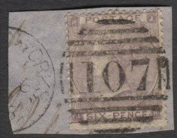 Delcampe - 1862 UK Stamp Great Britain SC# 34 Victoria 6p Wmk 24 Used Hairlines RARE! - Gebraucht