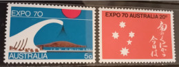 Delcampe - Australia EXPO 2 Stamps 1970 MNH. - Ungebraucht