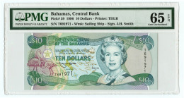 Delcampe - 10 DOLLARS THE CENTRAL BANK OF THE BAHAMAS QUEEN ELIZABETH II 1996 FDS-/FDS - Autres - Amérique