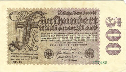 Delcampe - ALLEMAGNE - 1923 - 500 000 000 Mark - Fünfhundert Millionen Mark - P#110d1 - E1 - 500 Miljoen Mark