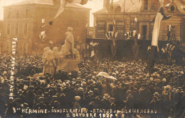 Delcampe - Ste Hermine * Carte Photo * 2 Octobre Inauguration De La Statue De Clémenceau * Fête Villageois Commerces Magasins - Sainte Hermine