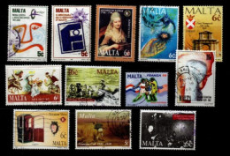 Delcampe - MALTE    -   1996 / 1998  .   L O T  -   12  Oblitérés. - Malte