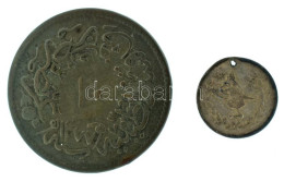 Delcampe - Oszmán Birodalom 1277(1861) 10p Cu "Abdulaziz" + 20p Ag "Abdulaziz" T:XF,VF, Patina, Az Ag Lyukasztott Ottoman Empire 12 - Ohne Zuordnung