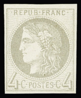 Delcampe - * N°41B 4c Gris Report 2, Neuf Avec Charnière, TB. Signé Calves - 1870 Ausgabe Bordeaux