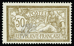 Delcampe - ** N°120b Merson, 50c Brun Et Gris, CENTRE Très Déplacé, Neuf **, TB - Sonstige & Ohne Zuordnung