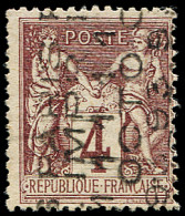 Delcampe - (*) N°14 Sage,  4c Lilas-brun, Surch. Verticale 11 OCTO, TB - Altri & Non Classificati