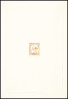 Delcampe - Epreuve Coq Orange Avec Patte De Gauche Sur Le Cartouche Sur Grand Feuillet Sans Valeur Indiquée, Circa 1920 Pour Rempla - Künstlerentwürfe