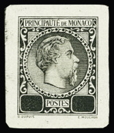 Delcampe - Epreuve Charles III épreuve En Noir Sans Valeur, Non Dentelé, TTB, RR - Altri & Non Classificati