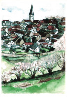 Delcampe - Pierre-buffière - Aquarelle Originale D'estela Parot-urroz - Pierre Buffiere