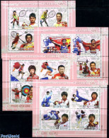 Delcampe - Guinea Bissau 2009 Beijing Olympics Winners 16v (4 M/s), Mint NH, Sport - Badminton - Olympic Games - Shooting Sports .. - Badminton